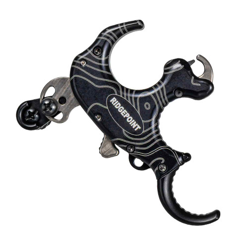 Tru Ball Ridgepoint Flex 3 Finger Aluminum Thumb Release with Lanyard Black