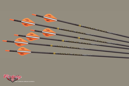 Victory Archery VAP TKO Elite 400 Spine Fletched Arrows with Inserts and Nocks 6 pk