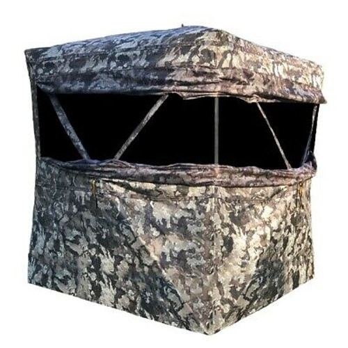 Muddy Outdoors Infinity 2 Man Ground Blind Veil Camo Shadow Mesh Windows