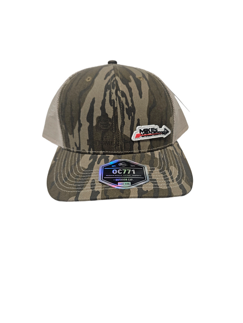 Mike's Archery Logo Silicon Patch Outdoor Cap OC771 Hat (Mossy Oak Bottomland)