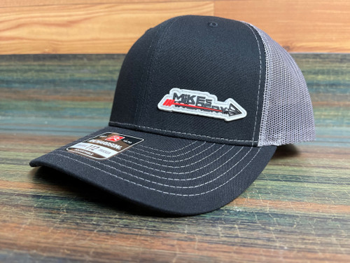 Mike's Archery Logo Silicon Patch Outdoor Cap OC771 Hat (Black w/ Charcoal Mesh Back)