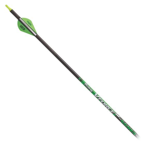 Victory Archery Vforce Gamer Fletched Arrows 350 Spine .245 Diameter with Inserts and Nocks 6 Pack