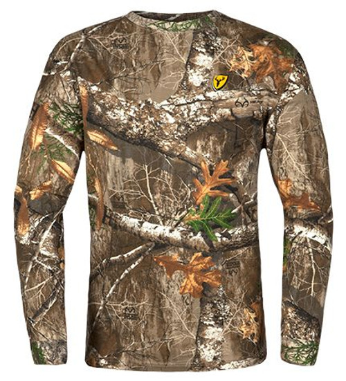 Blocker Outdoors Shield Series Youth Fused Cotton L/S Shirt Size X-Large Realtree Edge