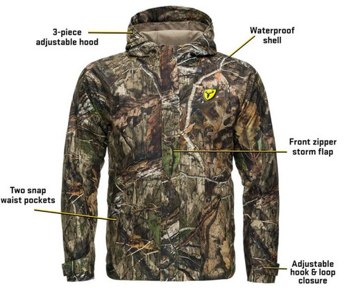 Blocker Outdoors Shield Series Drencher Jacket Size X-Large Mossy Oak Country DNA