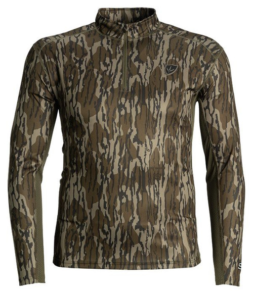 Blocker Outdoors Shield Series Finisher Turkey 1/4 Zip Performance Long Sleeve Tee Bottomlands 2XL