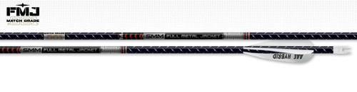 Easton FMJ 5MM Match Grade 400 3 inch Hybrid 26 Vanes Hit with Collar 6 Pack