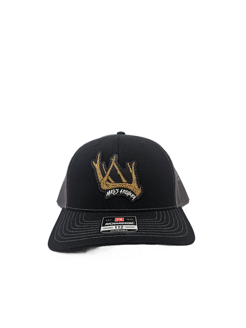 Mike's Archery Logo Silicon Antler Patch Richardson 112 Hat (Black & Charcoal)