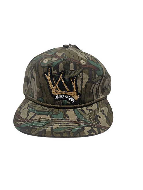 Mike's Archery Logo Silicon Patch Lost Hat Co. Rope Goat Hat (Mossy Oak Greenleaf)