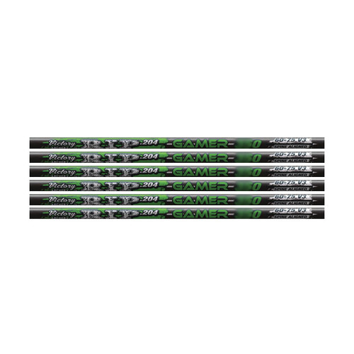 Victory Archery RIP Gamer Shafts 350 Spine .204 Diameter with Inserts and Nocks 12 Pack
