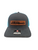 Mike's Archery Logo Leather Patch Richardson 112 Hat (Charcoal and Neon Blue)