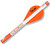 NAP The Crush Quick Fletch White/Orange 2'' (6pk)