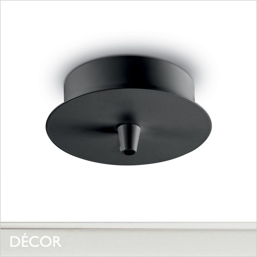 CEILING ROSE, BLACK FITTINGS