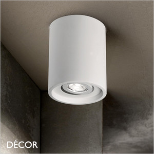Ideal Lux - Oak, Round - Paintable White Gypsum Modern Designer Adjustable Recessed Ceiling Downlight/Spotlight - Stylish Minimalist Design For Any Contemporary Space Ideal Lux - Oak, Round - Paintable White Gypsum Modern Designer Adjustable Recessed Ceiling Downlight/Spotlight - Stylish Minimalist Design For Any Contemporary Space