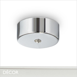 Ideal Lux - Magnetic Ceiling Rose - Chrome Modern Designer Ceiling Fitting for a Single Pendant Light - Ideal for Matching a Ceiling Rose to a Pendant or the Ceiling Colour Ideal Lux - Magnetic Ceiling Rose - Chrome Modern Designer Ceiling Fitting for a Single Pendant Light - Ideal for Matching a Ceiling Rose to a Pendant or the Ceiling Colour