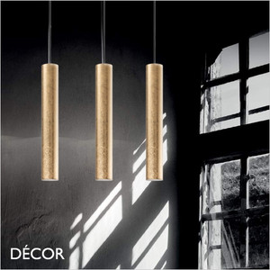 1A1 Ideal Lux - Look - Gold Leaf Modern Designer Cylindrical Pendant Light - Chic Italian Design - Ideal for a Kitchen, Dining Room, Hotel, Restaurant, Bistro & Cafe 1A1 Ideal Lux - Look - Gold Leaf Modern Designer Cylindrical Pendant Light - Chic Italian Design - Ideal for a Kitchen, Dining Room, Hotel, Restaurant, Bistro & Cafe