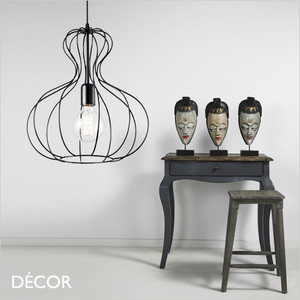 Ideal Lux - Ampolla, Bulb - Black Modern Designer Cage Pendant Light - Stylish Italian Design for a Kitchen, Dining Room, Hotel, Restaurant, Bistro, Bar & Cafe Ideal Lux - Ampolla, Bulb - Black Modern Designer Cage Pendant Light - Stylish Italian Design for a Kitchen, Dining Room, Hotel, Restaurant, Bistro, Bar & Cafe