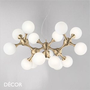 1 B Ideal Lux - Nodi, 2 Sizes - Satin Brass & Etched White Glass Modern Designer Multiple Globe Pendant Light - A Magnificent Statement Piece for a Dining Room, Kitchen, Kitchen Island, Hallway, Stairwell, Hotel, Restaurant, Bistro, Bar & Café 1 B Ideal Lux - Nodi, 2 Sizes - Satin Brass & Etched White Glass Modern Designer Multiple Globe Pendant Light - A Magnificent Statement Piece for a Dining Room, Kitchen, Kitchen Island, Hallway, Stairwell, Hotel, Restaurant, Bistro, Bar & Café