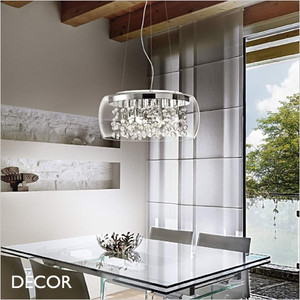 1 G Ideal Lux - Audi 80, 2 Sizes - Unusual Large Clear Glass Modern Designer Pendant Light - Stylish Italian Chic for the Kitchen, Dining Room, Hotel or Restaurant 1 G Ideal Lux - Audi 80, 2 Sizes - Unusual Large Clear Glass Modern Designer Pendant Light - Stylish Italian Chic for the Kitchen, Dining Room, Hotel or Restaurant