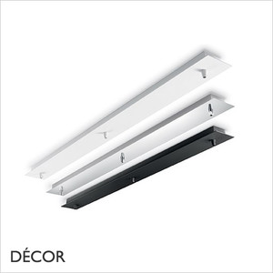 1 A 1 Ideal Lux - Linear Ceiling Plates - Black, White & Chrome Modern Designer Ceiling Fitting for 3 Pendant Lights - Ideal for a Kitchen,  Bistro & Café 1 A 1 Ideal Lux - Linear Ceiling Plates - Black, White & Chrome Modern Designer Ceiling Fitting for 3 Pendant Lights - Ideal for a Kitchen,  Bistro & Café
