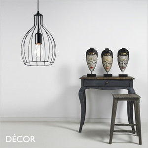 Ideal Lux - Ampolla, Tulip - Black Modern Designer Cage Pendant Light - Stylish Italian Design for a Kitchen, Dining Room, Hotel, Restaurant, Bistro, Bar & Café Ideal Lux - Ampolla, Tulip - Black Modern Designer Cage Pendant Light - Stylish Italian Design for a Kitchen, Dining Room, Hotel, Restaurant, Bistro, Bar & Café