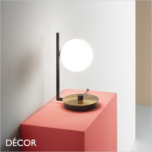 Ideal Lux - Birds - Etched White Glass & Matt Black Modern Designer Globe Table Lamp - Ideal for a Living Room, Dining Room, Bedside, Study, Hotel, Restaurant & Bistro