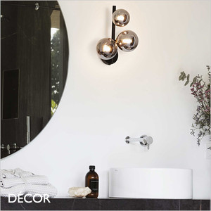 Ideal Lux - Perlage 3 - Smoked Grey Glass & Matt Black Metal Modern Designer Wall Light - A Stunning Statement Piece for Any Contemporary Space Ideal Lux - Perlage 3 - Smoked Grey Glass & Matt Black Metal Modern Designer Wall Light - A Stunning Statement Piece for Any Contemporary Space