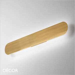 Ideal Lux - Echo 40 & 60, 2 Sizes - Satin Brass Modern Designer Wall Light -  Minimalist Design for Any Contemporary Space