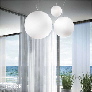 11 Ideal Lux - Mapa Bianco, 4 Sizes: 20, 30, 40 & 50 - White Etched Glass & White Metal Modern Designer Globe Ceiling Light - Minimalist Chic for your Home & Business 11 Ideal Lux - Mapa Bianco, 4 Sizes: 20, 30, 40 & 50 - White Etched Glass & White Metal Modern Designer Globe Ceiling Light - Minimalist Chic for your Home & Business