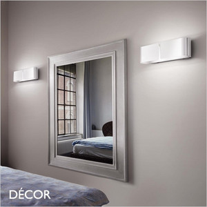 Ideal Lux - Clip, 2 Sizes - Unusual White Modern Designer Wall Light - Chic Italian Design - Ideal for a Dining Room, Reception Room, Bedroom, Stairwell, Hallway, Hotel, Restaurant, Bistro & Café Ideal Lux - Clip, 2 Sizes - Unusual White Modern Designer Wall Light - Chic Italian Design - Ideal for a Dining Room, Reception Room, Bedroom, Stairwell, Hallway, Hotel, Restaurant, Bistro & Café