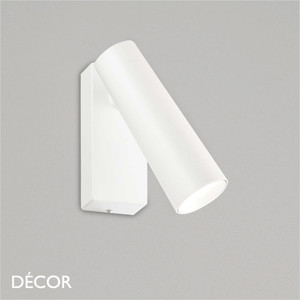 Ideal Lux - Pipe - Matt White Adjustable Modern Designer LED Wall Light -  Minimalist Task Light for a Bedside, Guest Room, Hotel Room or Study