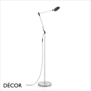 Ideal Lux - Futura - Aluminium Adjustable Articulated Modern Designer LED Floor Lamp - Perfect Task Light for your Study, Workspace, Bedside, Living Room & Lounge Ideal Lux - Futura - Aluminium Adjustable Articulated Modern Designer LED Floor Lamp - Perfect Task Light for your Study, Workspace, Bedside, Living Room & Lounge