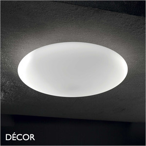 Ideal Lux - Smarties 30, 40, 50 & 60, 4 Sizes - White Etched Glass Modern Designer Ceiling Light - Minimalist Italian Design for Any Contemporary Space Ideal Lux - Smarties 30, 40, 50 & 60, 4 Sizes - White Etched Glass Modern Designer Ceiling Light - Minimalist Italian Design for Any Contemporary Space