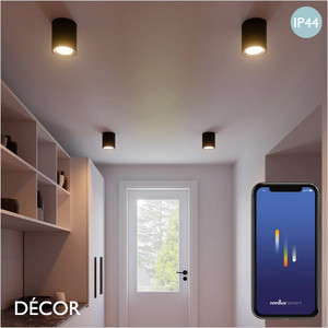 Nordlux - Landon Smart Long - Black Water Resistant Modern Designer Ceiling Light - Perfect for your Washroom, Bathroom & Shower Room Nordlux - Landon Smart Long - Black Water Resistant Modern Designer Ceiling Light - Perfect for your Washroom, Bathroom & Shower Room