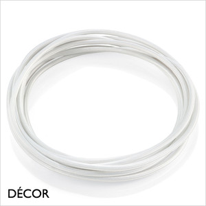 Ideal Lux - White Fabric Covered Cable - 5m or 10m Lengths - Modern Italian Designer Detail for a Kitchen, Dining Room, Restaurant, Bistro, Bar & Café Ideal Lux - White Fabric Covered Cable - 5m or 10m Lengths - Modern Italian Designer Detail for a Kitchen, Dining Room, Restaurant, Bistro, Bar & Café
