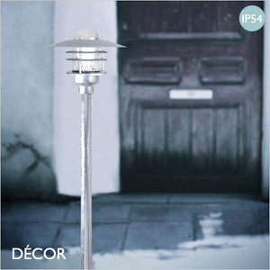 Nordlux - Agger - Galvanized Steel Modern Designer Outdoor Garden Lamp Post Light - Contemporary Industrial Style Lighting for your Garden, Hotel & Bistro Nordlux - Agger - Galvanized Steel Modern Designer Outdoor Garden Lamp Post Light - Contemporary Industrial Style Lighting for your Garden, Hotel & Bistro