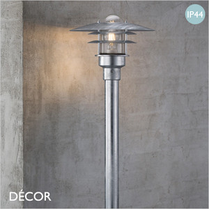 Nordlux - Lonstrup 32 - Galvanized Steel Modern Designer Outdoor Post Light - Ideal for your Garden & Outdoor Area of your Hotel, Restaurant, Bistro & Café Nordlux - Lonstrup 32 - Galvanized Steel Modern Designer Outdoor Post Light - Ideal for your Garden & Outdoor Area of your Hotel, Restaurant, Bistro & Café
