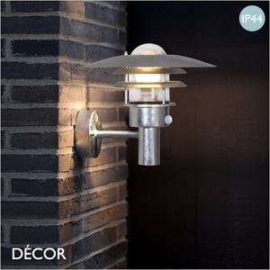 Nordlux - Lonstrup 22 & 32 with Sensor - Galvanized Steel Modern Designer Outdoor Wall Light - Perfect for your Garden & Outdoor Area of your Hotel, Restaurant, Bistro & Café Nordlux - Lonstrup 22 & 32 with Sensor - Galvanized Steel Modern Designer Outdoor Wall Light - Perfect for your Garden & Outdoor Area of your Hotel, Restaurant, Bistro & Café