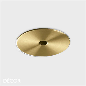 Ideal Lux - Recessed Ceiling Rose, Ø11cm - Brass Modern Designer Ceiling Fitting for a Single Pendant Light Ideal Lux - Recessed Ceiling Rose, Ø11cm - Brass Modern Designer Ceiling Fitting for a Single Pendant Light