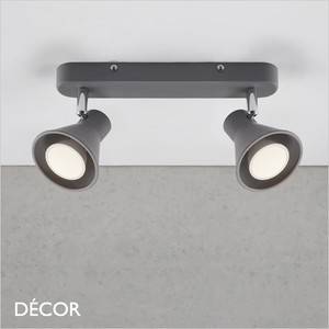 Nordlux - Eik Spot 2-Spot - Grey Modern Designer Adjustable Spotlight - Ideal for Any Contemporary Space Nordlux - Eik Spot 2-Spot - Grey Modern Designer Adjustable Spotlight - Ideal for Any Contemporary Space