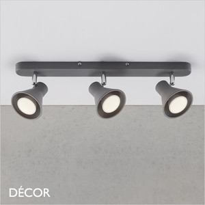 1A5 Nordlux - Eik 3-Spot - Grey Modern Designer Adjustable Spotlight - Ideal for Any Contemporary Space