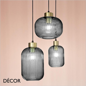 11A Ideal Lux - Mint, 3 Sizes - Smoked Grey Glass Modern Designer Pendant Light - Classic Vintage Design for a Kitchen, Kitchen Island, Dining Room, Hotel, Restaurant & Café 11A Ideal Lux - Mint, 3 Sizes - Smoked Grey Glass Modern Designer Pendant Light - Classic Vintage Design for a Kitchen, Kitchen Island, Dining Room, Hotel, Restaurant & Café