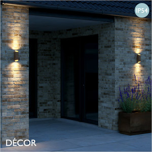 Nordlux - Nico 22 Round - Rust Brown Modern Designer Outdoor Wall Light - Stunning Up and Down Light - for your Home, Bistro, Bar & Café