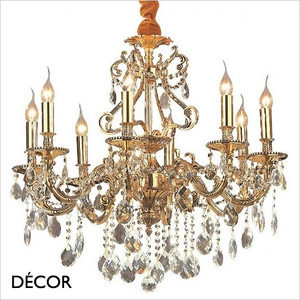 Ideal Lux - Gioconda, 8 arm - Crystal & Antiqued Gold Chandelier - Opulent Italian Style for a Dining Room, Living Room, Stairs, Hallway, Hotel & Restaurant Ideal Lux - Gioconda, 8 arm - Crystal & Antiqued Gold Chandelier - Opulent Italian Style for a Dining Room, Living Room, Stairs, Hallway, Hotel & Restaurant