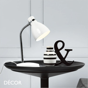 Nordlux - Cyclone - White Modern Designer Flexible Desk Light - Stylish Utilitarian Task Light for your Study, Workspace, Bedside or Lamp Table Nordlux - Cyclone - White Modern Designer Flexible Desk Light - Stylish Utilitarian Task Light for your Study, Workspace, Bedside or Lamp Table