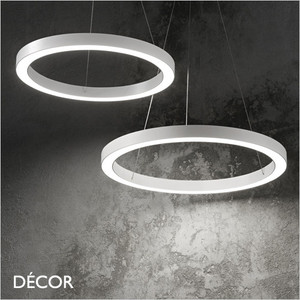 Ideal Lux - Oracle 50, 60, 70, Round - Matt White Modern Designer LED Suspension Light - Minimalism for a Kitchen, Dining Room, Office, Boardroom, Laboratory, Shop, Café or Bistro Ideal Lux - Oracle 50, 60, 70, Round - Matt White Modern Designer LED Suspension Light - Minimalism for a Kitchen, Dining Room, Office, Boardroom, Laboratory, Shop, Café or Bistro