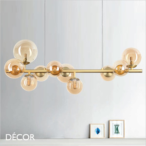 1 Ideal Lux - Perlage 10 - Amber Glass with Satin Brass Linear Modern Designer Multiple Pendant Light - A Stunning Statement Piece for Any Contemporary Space 1 Ideal Lux - Perlage 10 - Amber Glass with Satin Brass Linear Modern Designer Multiple Pendant Light - A Stunning Statement Piece for Any Contemporary Space