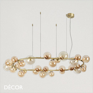 11 Ideal Lux - Perlage 30 - Amber Glass with Satin Brass Rounded Rectangular  Modern Designer Multiple Pendant Light - A Stunning Statement Piece for Any Contemporary Space 11 Ideal Lux - Perlage 30 - Amber Glass with Satin Brass Rounded Rectangular  Modern Designer Multiple Pendant Light - A Stunning Statement Piece for Any Contemporary Space