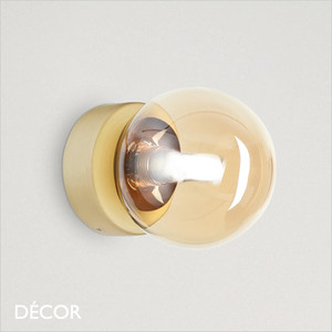 Ideal Lux - Perlage 1 - Amber Glass with Satin Brass Modern Designer Wall Light - A Stunning Statement Piece for Any Contemporary Space Ideal Lux - Perlage 1 - Amber Glass with Satin Brass Modern Designer Wall Light - A Stunning Statement Piece for Any Contemporary Space