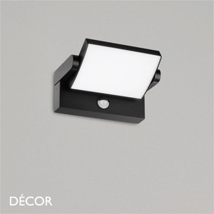 Ideal Lux - Swipe with Sensor - Black & Opal White Modern Designer Outdoor LED Adjustable Wall Light - Minimalist Italian Design for the Garden & Outdoor Area of your Hotel, Bar, Bistro & Café Ideal Lux - Swipe with Sensor - Black & Opal White Modern Designer Outdoor LED Adjustable Wall Light - Minimalist Italian Design for the Garden & Outdoor Area of your Hotel, Bar, Bistro & Café