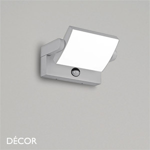 Ideal Lux - Swipe with Sensor - Grey & Opal White Modern Designer Outdoor LED Adjustable Wall Light - Minimalist Italian Design for the Garden & Outdoor Area of your Hotel, Bar, Bistro & Café Ideal Lux - Swipe with Sensor - Grey & Opal White Modern Designer Outdoor LED Adjustable Wall Light - Minimalist Italian Design for the Garden & Outdoor Area of your Hotel, Bar, Bistro & Café